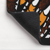 ORANGE- UND SCHWARZE STREIFEN MOUSEPAD (Ecke)