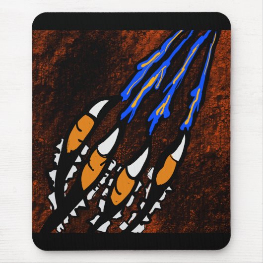 ORANGE- UND SCHWARZE STREIFEN MOUSEPAD (Vorne)
