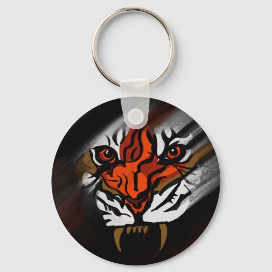 ORANGE- UND SCHWARZE STREIFEN SCHLÜSSELANHÄNGER (Vorderseite)