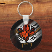 ORANGE- UND SCHWARZE STREIFEN SCHLÜSSELANHÄNGER (Vorderseite)