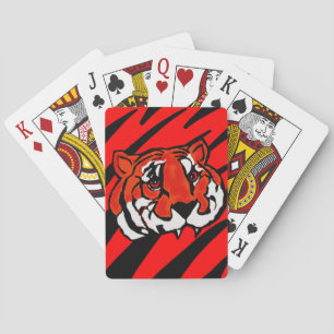 ORANGE UND SCHWARZE STREIFEN SPIELKARTEN