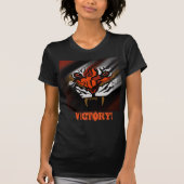 ORANGE- UND SCHWARZE STREIFEN T-Shirt (Vorderseite)