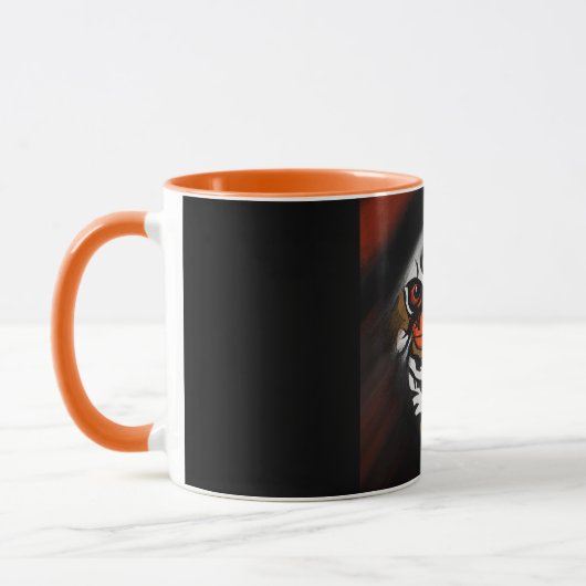 ORANGE- UND SCHWARZE STREIFEN TASSE (Links)