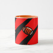 ORANGE- UND SCHWARZE STREIFEN TASSE (Zentrum)