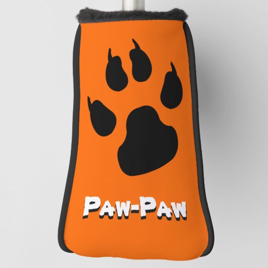 Orange und schwarze Tatzen-Tatze Golf Headcover (Rotieren 90)