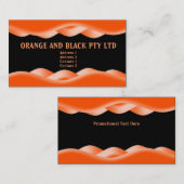 Orange und schwarze Visitenkarte (Vorne/Hinten)