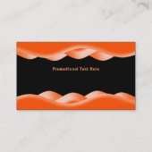 Orange und schwarze Visitenkarte (Rückseite)