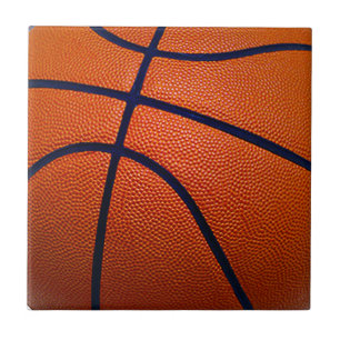 Orange und schwarzer Basketball Fliese