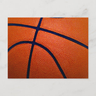 Orange und schwarzer Basketball Postkarte