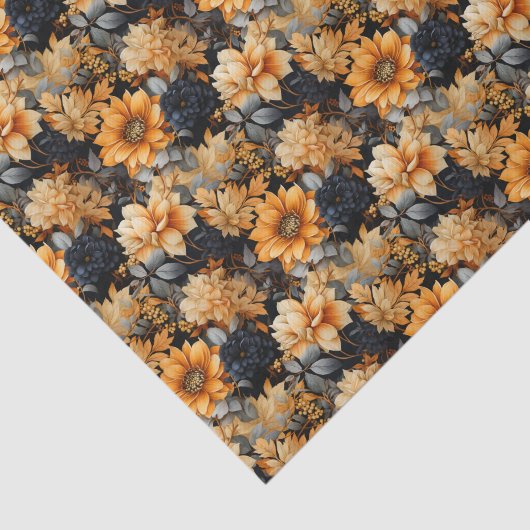 Orange und Schwarzer Fall Seidenpapier (Ausschnitt)