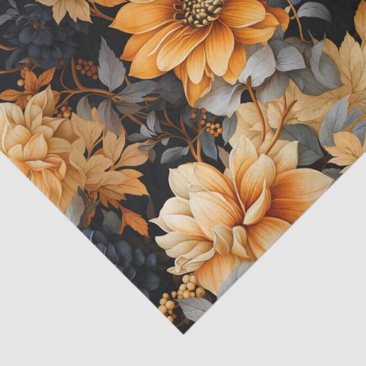 Orange und Schwarzer Fall Seidenpapier (Ausschnitt)