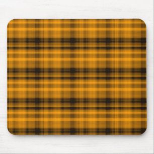 Orange und schwarzer Flanell Mousepad