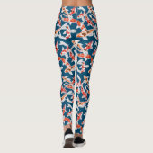 Orange und schwarzer Koi Leggings (Rückseite)