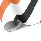 Orange und schwarzer Streifen Geschenkpapier (Rolleneckpunkt)