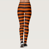 Orange und schwarzer Streifen Leggings (Rückseite)