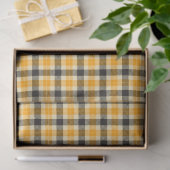 Orange und Schwarzer Tartan Kariert Seidenpapier (Geschenk)