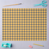 Orange und Schwarzer Tartan Kariert Seidenpapier (Basteln)