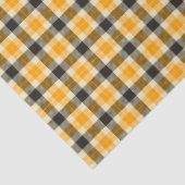 Orange und Schwarzer Tartan Kariert Seidenpapier (Ausschnitt)