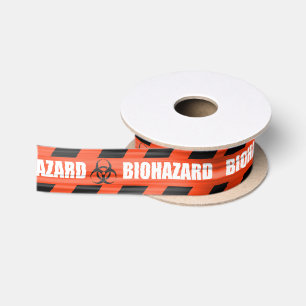 Orange und schwarzes Biogefährdung-Band Satinband