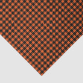 Orange und schwarzes Gingham-Karo-Kontrollmuster Seidenpapier (Ausschnitt)