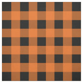 Orange und schwarzes Gingham-Muster-Gewebe Stoff (Muster)