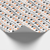 Orange und Schwarzes Halloween Geschenkpapier (Ecke)