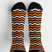 Orange und Schwarzes Halloween gestrichen Socken (Oben)