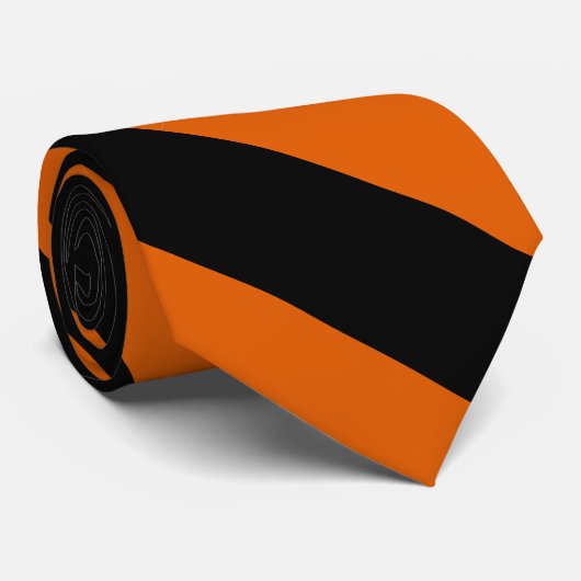 Orange und Schwarzes II Krawatte (Gerollt)