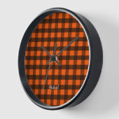 Orange und schwarzes Karo Uhr (Winkel)
