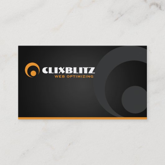 Orange und schwarzes Logo Visitenkarte (Vorderseite)