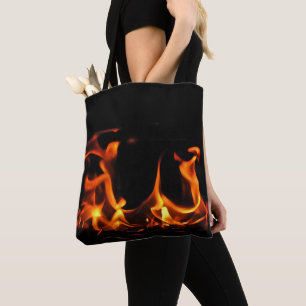 Orange und schwarzes Tanzen-Feuer flammt Tasche
