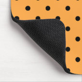 Orange und schwarzes Tupfen-Muster Mousepad (Ecke)