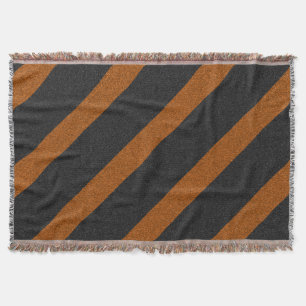 Orange- und Schwarzstreifen-Glitzer Decke