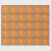 Orange und Silber Abschluss Geschenkpapier (Flach)