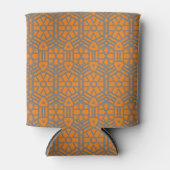 Orange und Silver Unique Muster Dosenkühler (Vorderseite)