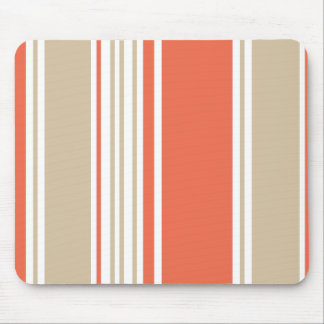 Orange und Tan Moderne Streifen Mousepad