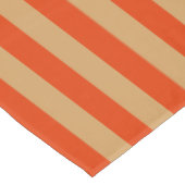 Orange und Tan Stripe Tischdecke (Schrägansicht)