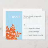 Orange und Tiffany Hochzeit UAWG Wartekarte Einladung (Vorne/Hinten)