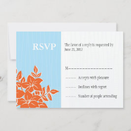 Orange und Tiffany Hochzeit UAWG Wartekarte Einladung