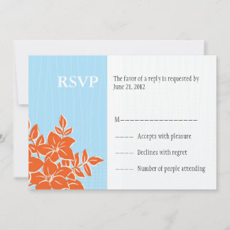 Orange und Tiffany Hochzeit UAWG Wartekarte Einladung