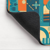 Orange und Türkis Geometrisch Abstrakt Mousepad (Ecke)