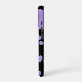 orange und violette Herzen Punkte iPhone 16 Hülle (Linke Seite)