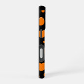 orange und violette Herzen Punkte iPhone 16 Hülle (Rechte Seite)