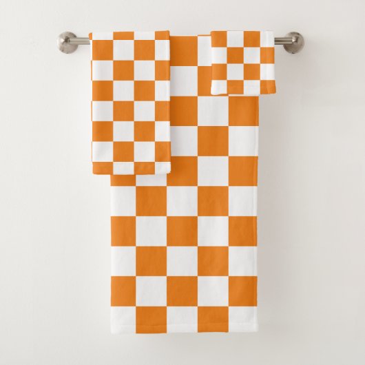 Orange und Weiß Badhandtuch Set (Insitu)