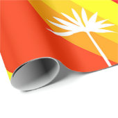 Orange und Weiß Botanisch Geschenkpapier (Rolleneckpunkt)