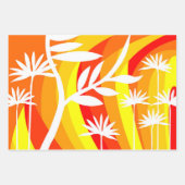 Orange und Weiß Botanisch Geschenkpapier Set (Vorderseite 3)
