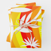 Orange und Weiß Botanisch Geschenkpapier Set (Beispiel)