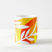 Orange und Weiß Botanisch Kaffeetasse (Mittel)