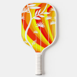 Orange und Weiß Botanisch Pickleball Schläger