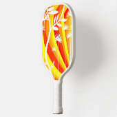 Orange und Weiß Botanisch Pickleball Schläger (Links)